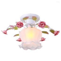 Plafondlampen pastorale bloemen prinses kamerlamp Europese mode slaapkamer gangbalkonarmaturen