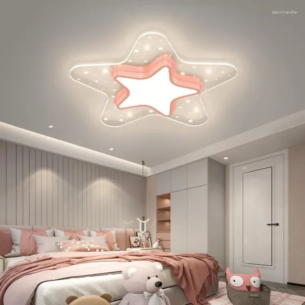 Plafonniers rose princesse chambre Starlight ciel étoilé lumière moderne romantique fille garçon chambre lampes lampe pour enfants