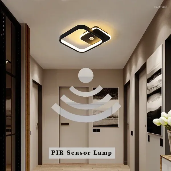 Luces de techo lámpara LED del sensor de movimiento para corredor de pasillo 220V interior 14W 16W Cuerpo humano Lighting dormitorio
