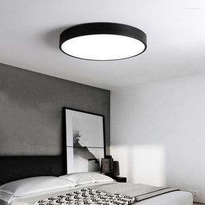 Plafondlampen postmoderne ultradunne lamp cirkelvormige en eenvoudige moderne atmosfeer rode studie acryl master slaapkamer