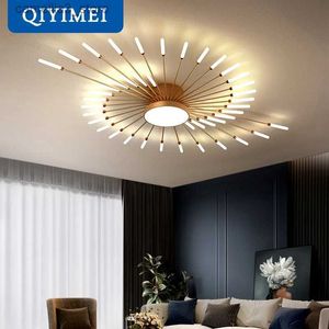 QIYIMEI Moderne Plafondlampen LED Glans Binnenverlichting Voor Slaapkamer Hal Woonkamer Kinderkamer Acryl Lampen Armatuur Frame 175-260V Q231120