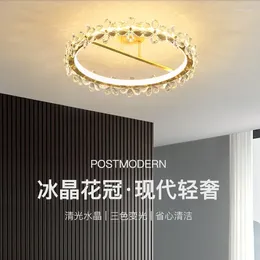 Plafondlampen Achter koper Luxe kristallen slaapkamer Lichte eetgelegenheid /woonkamer LED -lamp