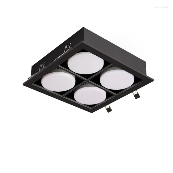 Plafonniers encastrés carrés LED Downlight remplaçable GX53 lampe 4x7W 4x9W 4x12W Spot pour salon chambre