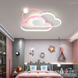 Plafondverlichting Op afstand dimmen Wolkvormige moderne LED-kroonluchter Woonkamer Kinderkamer Kind Slaapkamer Kindstudielampen Binnenverlichting