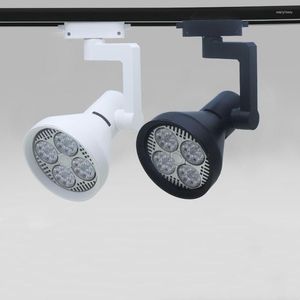 Plafondlampen Roteerbaar LED -spoor 25W/35W/45W Systeem E27 Halogeenlamp voor kledingwinkel Winkel Winkel Rail Spotlight