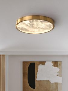 Plafondlampen rond koperen lamp Modern Minimalistisch Licht Luxe Woonkamer Studie Slaapkamer