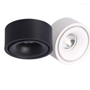 Plafondlampen Rond Dimbaar LED Opbouwspot COB Gratis gat 7W / 12W Woonkamerdownlight