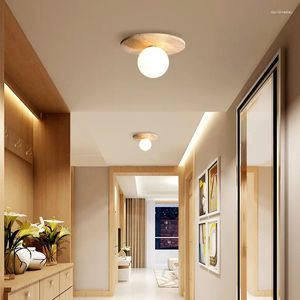 Plafondlampen rond marmeren licht G9 bol wit glas slaapkamer gangpad restaurant eenvoudige lamp natuursteen druppel