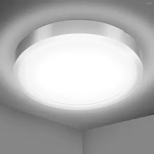 Plafonniers argent 18W LED moderne Round Light Cool blanc 6000K