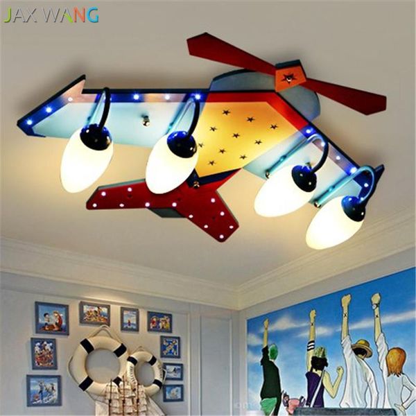 Plafonniers Simple Creative Enfants Chambre Lampe Garçon Dessin Animé Fille Chambre Enfant Led Intérieur Moderne Avion Décor Luminaires