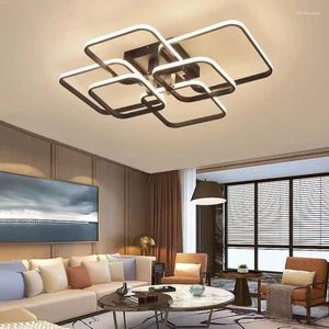 Plafondlampen Eenvoudige modieuze en moderne combinatie Studeerkamer Woonkamerlampen Gepersonaliseerde creatieve vierkante LED-lamp