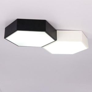 Plafondverlichting Eenvoudig licht Slaapkamer Decoratie Home Cube Vintage Keuken Stoffen Lamp
