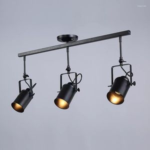 Plafondlampen eenvoudige moderne baan spotlight balk lichte kop drie multi lamp