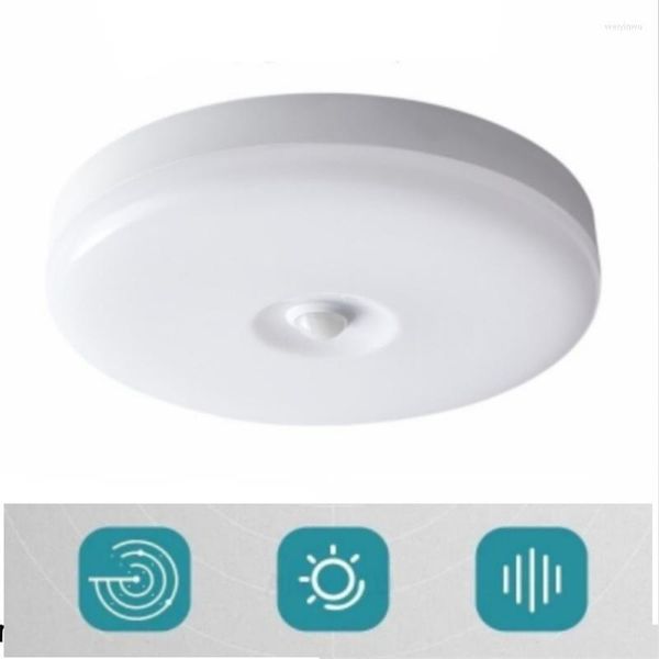 Luces de techo Smart LED PIR Sensor de movimiento Iluminación para el hogar AC85-265V 16W Lámpara para habitación Pasillos Pasillo