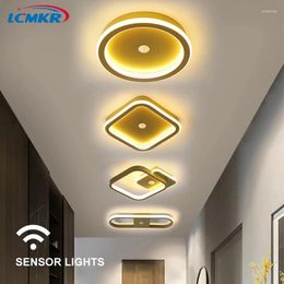 Louleurs de plafond Smart Motion Capteur LED pour la chambre de cuisine Corridor de salle de bain lampe de la salle de bain rechargeable des lampes à induction du corps humain rond