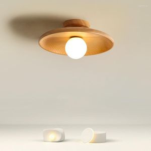 Plafondlampen massief houten ganglamp modern eenvoudige mantaal veranda gangpad balkon lichte binnenkomst hal indoor verlichting armatuur