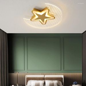 Plafonniers étoile lune lampe à Led pour chambre d'enfant chambre étude moderne enfant pépinière Design créatif luminaire à la maison