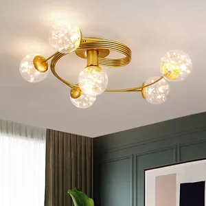 Plafonniers étoilés lampe LED pour salon chambre cuisine salle de bain salle à manger moderne décoration de la maison lumière or