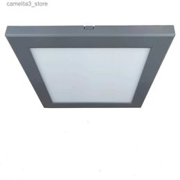 Luces de techo Marco gris súper brillante Lámpara de panel montada en el techo de 18 W Luz LED ultrafina sin parpadeo 4000 K para oficina en casa Instalación fácil Q231012