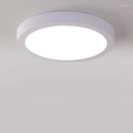 Plafonniers ultra minces 12W 18W 24W 36W 48W LED panneau lumineux circulaire monté en surface 85-265V lampe Lampada