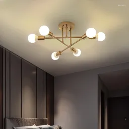 Plafondverlichting vintage lamp Meerdere E27 basis 6/8 koppen zwart/wit/goud voor woonkamer moderne eenvoud LED