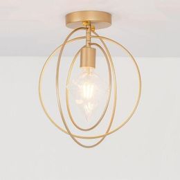 Plafonniers Vintage Led Étoile/anneau Lamparas De Techo Lustre Luminaria Abajur Lampe Allée Chambre E27