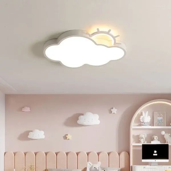 Luces de techo Nube blanca Luz LED para habitación de niños Dormitorio Estudio Bebé Vivero Deco Lustre Lámpara de dibujos animados Lámpara para niños