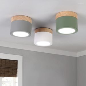 Plafonniers blanc/gris/lumière LED verte en fer forgé acrylique givré couloir allée entrée porche petite lampe 9W 100-220V