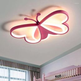 Plafonniers en gros de papillons à LED Décoration de dessins animés Cartoon girls Chambre Room lampe pour chambre à coucher