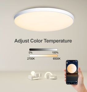 Plafonniers avec commande vocale App Alexa/Google télécommande 220V lampe intelligente lumière LED pour chambre chambre couloir moderne