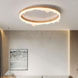 Plafondverlichting Hout Lamp Voor Slaapkamer Woonkamer Modern Interieur Home Decor Studie Keuken Loft Slimme Kroonluchter Led Ringen Lichtpunt