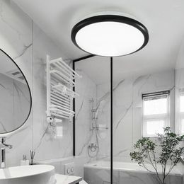 Plafondlampen Zerouno Modern Led Licht Waterdichte badkamer Ronde Lamp Wasstroom Toilet 30W Motion Sensor Home Interieur Zwart Bright