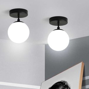 Plafond moderne stijl E27 LED -lampen Noordse kogelverlichting voor hal slaapkamer bedkaplamp wandwand fabriek directe verkoop 0209