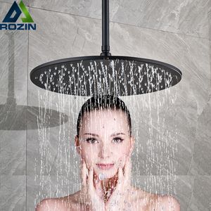 Tête de douche de salle de bain montée au plafond 12/16 pouce Gros précipitations douche robinet Top rond laiton de douche de douche