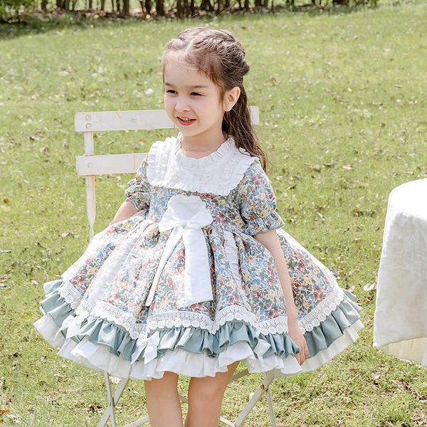 Cekcya verano español vestido floral niños Turquía Lolita princesa vestido de baile Vestidos para niñas cumpleaños fiesta Vestidos 210615