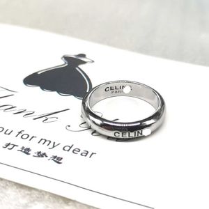 CEL Fashion Ring Ronde Sterling Zilver Eenvoudige Luxe Bruiloft Valentijnsdag Cadeau voor Koppels ontwerpers Ring S2