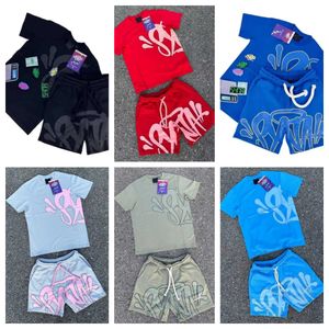 Tracksuits voor heren Streetwear Synaworld Y2K 2 -delige set Harajuku Hip Hop Letter T -shirt shorts Heren Mens dames sportkleding shirts sportsets mouw shorts pullover broek