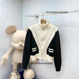 CEL top Luxury Women Sweaters diseñador CANAL diseño clásico lana Ropa sudadera con capucha tejido tweed Cuello alto mantener abrigado cardigan femme crochet cashmere camisa tweed