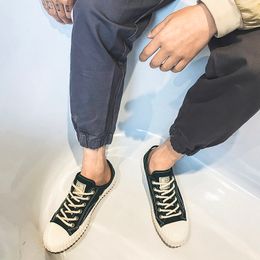 CeLai zapatos de lona de los hombres de moda de verano con cordones zapatos para caminar Hombre Shallow Cozy Green Sneakers para hombres Zapatilla Mujer A 011 Senderismo C0cX #