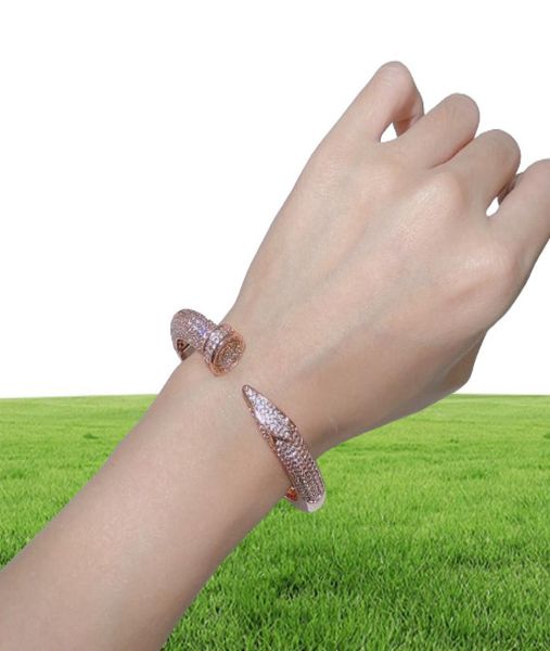 Les célébrités vissent des ongles de forage complet bracelet bracelets féminins bangles punk pour cadeau luxueux bijoux de qualité supérieure48452122320594