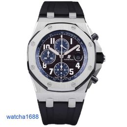 Célébrité AP Wrist Watch Royal Oak 26470st Calan 42 mm Fine en acier bleu intérieur Consortie automatique Mécanique automatique
