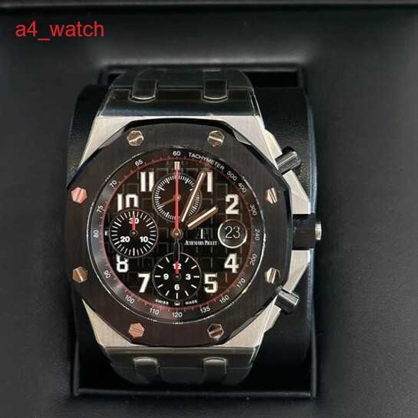 Celebrity AP Reloj de pulsera Royal Oak Offshore Series 26470SO Anillo de cerámica de acero de precisión Vampiro Mens Cronometraje Moda Ocio Negocios Deportes Maquinaria Reloj