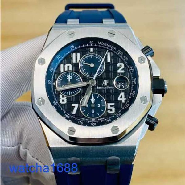 Celebrity AP Wall Watch Royal Oak Offshore Series 26470st Precision Steel Blue Dial Mens Fashion Cronological Leisure Business Machinery Machinery