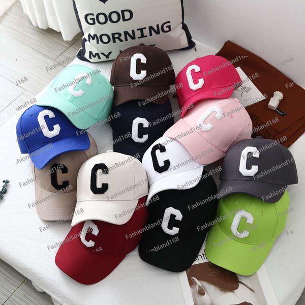 Celebrity C Patch Designer Baseball Caps Sombreros para hombres Mujeres Primavera Verano al aire libre Sunshade Los hombres y guapos tramensionales Big Letter Hombo