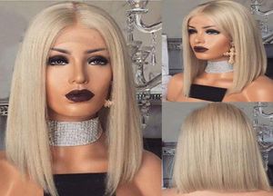 Celebrity Lace Front perruques couleur orange court Bob coupe dentelle transparente Blonde européenne vierge Remy cheveux humains pleine perruque de dentelle 4578269