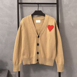 Suéter de celebridades suéter de diseñador para mujer Suéter de diseñador Amor Corazón Hombre Mujer Pareja Cárdigan Punto V Cuello redondo Cuello alto Moda para mujer Manga larga Z6