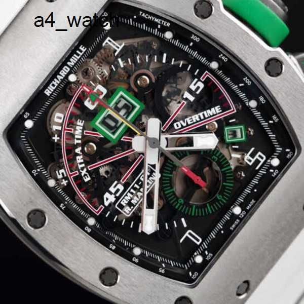 Reloj de celebridades Reloj de pulsera icónico Reloj de pulsera RM Rm11-01 Mancini Edición limitada Cronómetro de juego de pelota único Titanio RM1101
