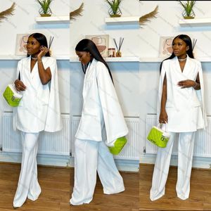 Célébrité Femmes Blazer Costumes Lâche Loisirs Blanc Filles Sur Mesure Soirée Formelle Anniversaire Travail Porter 2 Pièces