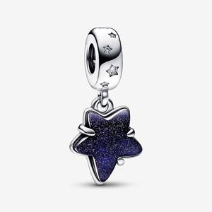 Celestial Galaxy Star Dangle Charm Pandoras 925 Sterling Zilver Luxe Bedelset Armband Maken Blauwe Charms Designer Ketting Hanger Originele Doos TOP kwaliteit