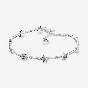 Bracelet des étoiles célestes Pandoras 100% 925 Bracelet en argent sterling féminin filles de luxe de luxe de bijoux de bijoux de diamant bracelet de chaîne de diamants avec boîte d'origine en gros en gros